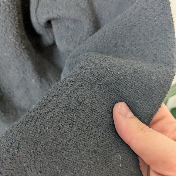 Madewell Texture & Thread Tie Front Long Sleeve Top – Black, Size Sm - Picture 5 of 7